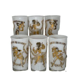 Barware Tom Collins Frosted Calypso  Set of 6 Glasses